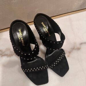 Saint Laurent Black Studded Heels